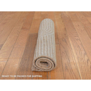 2'x3'2" Tawny Brown, Silk And Carved Wool, Sample, Strike Off, Art Nouveau Style, Hand Knotted, Mat, Oriental Rug FWR470682