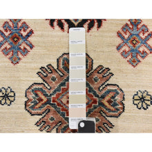 Load image into Gallery viewer, 2&#39;9&quot;x8&#39;3&quot; Swan White, Super Kazak, Geometric Design, 100% Shiny Wool, Hand Knotted, Runner, Oriental Rug FWR470694