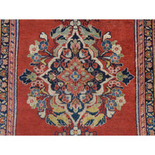 Load image into Gallery viewer, 3&#39;7&quot;x15&#39; Chili Red, Semi Antique Persian Sarouk, Medallion Open Field Design, Full And Soft Even Pile And Clean, 100% Wool, Hand Knotted, Wide Runner, Oriental Rug FWR470712