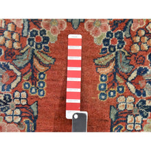 Load image into Gallery viewer, 3&#39;7&quot;x15&#39; Chili Red, Semi Antique Persian Sarouk, Medallion Open Field Design, Full And Soft Even Pile And Clean, 100% Wool, Hand Knotted, Wide Runner, Oriental Rug FWR470712