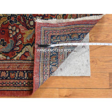 Load image into Gallery viewer, 3&#39;7&quot;x15&#39; Chili Red, Semi Antique Persian Sarouk, Medallion Open Field Design, Full And Soft Even Pile And Clean, 100% Wool, Hand Knotted, Wide Runner, Oriental Rug FWR470712