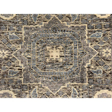 Load image into Gallery viewer, 2&#39;7&quot;x8&#39; Powder Blue, Silken Mamluk Design, Washed Out, Hand Knotted, Oriental, Wide Runner Rug FWR470718
