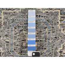Load image into Gallery viewer, 2&#39;7&quot;x8&#39; Powder Blue, Silken Mamluk Design, Washed Out, Hand Knotted, Oriental, Wide Runner Rug FWR470718