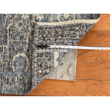 Load image into Gallery viewer, 2&#39;7&quot;x8&#39; Powder Blue, Silken Mamluk Design, Washed Out, Hand Knotted, Oriental, Wide Runner Rug FWR470718