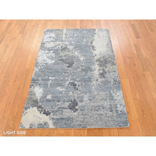 Load image into Gallery viewer, 4&#39;x6&#39; Nevada Gray, Galaxy Design, 100% Wool, Hand Knotted Oriental Rug FWR470754