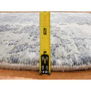 4'x6' Nevada Gray, Galaxy Design, 100% Wool, Hand Knotted Oriental Rug FWR470754