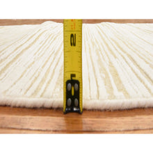 Load image into Gallery viewer, 2&#39;x12&#39; Winter White, 100% Wool, Oxidized And Textured, Hand Knotted, Narrow Runner, Oriental Rug FWR470760