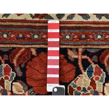 Load image into Gallery viewer, 7&#39;2&quot;x19&#39;3&quot; Midnight Blue, Antique Persian Bakhtiari With Repetitive Botanical Design, Gallery Size, Hand Knotted, 100% Wool, Xl, Oriental Rug FWR470802