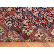 Load image into Gallery viewer, 7&#39;2&quot;x19&#39;3&quot; Midnight Blue, Antique Persian Bakhtiari With Repetitive Botanical Design, Gallery Size, Hand Knotted, 100% Wool, Xl, Oriental Rug FWR470802