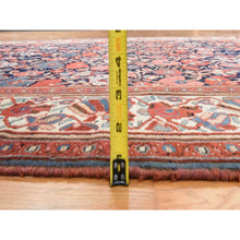 Load image into Gallery viewer, 7&#39;2&quot;x19&#39;3&quot; Midnight Blue, Antique Persian Bakhtiari With Repetitive Botanical Design, Gallery Size, Hand Knotted, 100% Wool, Xl, Oriental Rug FWR470802