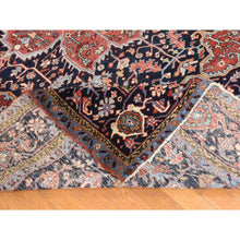Load image into Gallery viewer, 8&#39;10&quot;x12&#39;2&quot; Samba Red, Antique Persian Heriz, Clean, Even Wear, Large Medallion Design, 100% Wool, Hand Knotted, Oriental Rug FWR470808