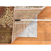 Load image into Gallery viewer, 2&#39;7&quot;x3&#39;10&quot; Alabaster White, Persian Qum, 400 KPSI, Super Fine 100% Silk, Hand Knotted, Mat, Small, Oriental Rug FWR470814