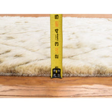 Load image into Gallery viewer, 2&#39;x3&#39;2&quot; Beige, High And Low Textured Design, Natural Undyed Wool, Hand Knotted, Mat, Sample, Oriental Rug FWR470832