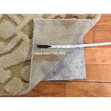 Load image into Gallery viewer, 2&#39;x3&#39;2&quot; Beige, High and Low Textured Design, Natural Undyed Wool, Hand Knotted, Mat, Sample, Oriental Rug FWR470838