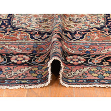 Load image into Gallery viewer, 8&#39;5&quot;x11&#39;4&quot; Chiffon White, Antique Persian Sarouk Fereghan, Intricate Small Flower and Serrated Leaf Center Medallion Design, Good Condition and Clean, 100% Wool, Hand Knotted, Oriental Rug FWR470856