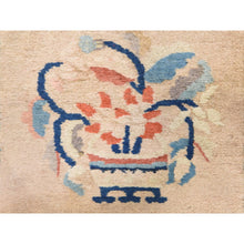Load image into Gallery viewer, 2&#39;x3&#39;9&quot; Dark Vanilla Brown, Antique Peking Chinese, Good Condition And Clean, Hand Knotted, 100% Wool, Mat, Oriental Rug FWR470862