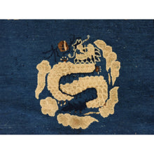 Load image into Gallery viewer, 3&#39;x5&#39;6&quot; Imperial Blue, Antique Chinese Peking With A Dragon Center Medallion, Good Condition And Clean, Full Pile And Soft, 100% Wool, Hand Knotted, Oriental Rug FWR470868