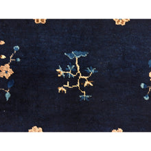 Load image into Gallery viewer, 3&#39;x4&#39;6&quot; Midnight Blue, Antique Peking Chinese, Good Condition And Clean, Full Pile And Soft, 100% Wool, Hand Knotted, Mat, Oriental Rug FWR470874