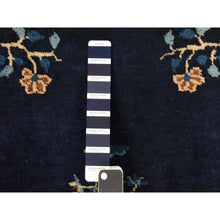 Load image into Gallery viewer, 3&#39;x4&#39;6&quot; Midnight Blue, Antique Peking Chinese, Good Condition And Clean, Full Pile And Soft, 100% Wool, Hand Knotted, Mat, Oriental Rug FWR470874
