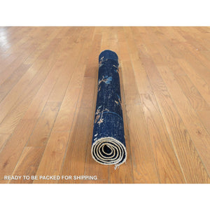 3'x4'8" Bayern Blue, Afghan Ersari with Turkish Knot, Caucasian Design Revival, Vegetable Dyes, Densely Woven, Hand Knotted, Soft and Velvety Wool, Oriental Rug FWR3780