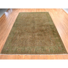 Load image into Gallery viewer, 9&#39;9&quot;x13&#39; Light Brown, Vintage Persian Tabriz, Good Condition and Clean, Full Pile and Soft, All Over Design, 100% Wool, Hand Knotted, Oriental Rug FWR470880