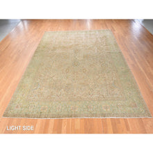 Load image into Gallery viewer, 9&#39;9&quot;x13&#39; Light Brown, Vintage Persian Tabriz, Good Condition And Clean, Full Pile And Soft, All Over Design, 100% Wool, Hand Knotted, Oriental Rug FWR470880