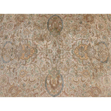 Load image into Gallery viewer, 9&#39;9&quot;x13&#39; Light Brown, Vintage Persian Tabriz, Good Condition And Clean, Full Pile And Soft, All Over Design, 100% Wool, Hand Knotted, Oriental Rug FWR470880