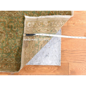 9'9"x13' Light Brown, Vintage Persian Tabriz, Good Condition and Clean, Full Pile and Soft, All Over Design, 100% Wool, Hand Knotted, Oriental Rug FWR470880