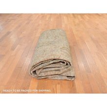 Load image into Gallery viewer, 9&#39;9&quot;x13&#39; Light Brown, Vintage Persian Tabriz, Good Condition and Clean, Full Pile and Soft, All Over Design, 100% Wool, Hand Knotted, Oriental Rug FWR470880