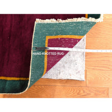 Load image into Gallery viewer, 9&#39;10&quot;x13&#39;5&quot; Magenta Purple, Antique Nichols, Chinese Art Deco, Hand Knotted, 100% Wool, Clean, Sides And Ends Professionally Redone And Secured, Slight Wear, Oriental Rug FWR470886