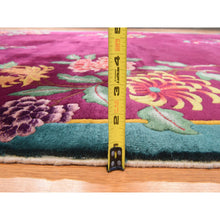 Load image into Gallery viewer, 9&#39;10&quot;x13&#39;5&quot; Magenta Purple, Antique Nichols, Chinese Art Deco, Hand Knotted, 100% Wool, Clean, Sides And Ends Professionally Redone And Secured, Slight Wear, Oriental Rug FWR470886