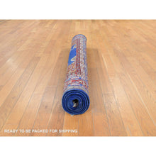 Load image into Gallery viewer, 4&#39;7&quot;x7&#39;2&quot; Estate Blue, Antique Persian Tabriz, Open Field ,hanging Lanterns Design, Hand Knotted, 100% Wool, Clean, Sides And Ends Professionally Secured, Full Pile And Soft, Oriental Rug FWR470892