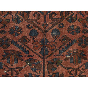 3'3"x5'5" Penny Brown, Antique Persian Lilihan, Shabby Chic, Worn Down, Hand Knotted, 100% Wool, Clean, Sides And Ends Professionally Secured, Oriental Rug FWR470898