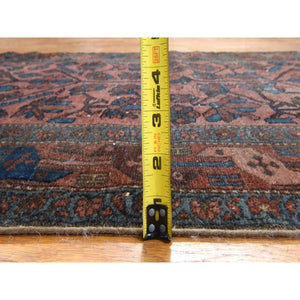3'3"x5'5" Penny Brown, Antique Persian Lilihan, Shabby Chic, Worn Down, Hand Knotted, 100% Wool, Clean, Sides And Ends Professionally Secured, Oriental Rug FWR470898