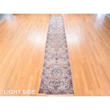 Load image into Gallery viewer, 2&#39;8&quot;x15&#39;10&quot; Chiffon White, Antique Persian Lavar Kerman Rug, Xl Runner, 100% Wool, Hand Knotted, Clean And In Good Condition, Oriental FWR470940