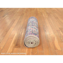 Load image into Gallery viewer, 2&#39;8&quot;x15&#39;10&quot; Chiffon White, Antique Persian Lavar Kerman Rug, Xl Runner, 100% Wool, Hand Knotted, Clean And In Good Condition, Oriental FWR470940