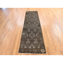 Load image into Gallery viewer, 2&#39;10&quot;x9&#39;2&quot; Pecan Brown, Washed Out Afghan Baluch With Natural Colors, Hand Knotted, Pure Wool, Runner, Oriental Rug FWR470946