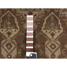 Load image into Gallery viewer, 2&#39;10&quot;x9&#39;2&quot; Pecan Brown, Washed Out Afghan Baluch With Natural Colors, Hand Knotted, Pure Wool, Runner, Oriental Rug FWR470946
