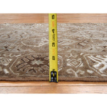 Load image into Gallery viewer, 2&#39;10&quot;x9&#39;2&quot; Pecan Brown, Washed Out Afghan Baluch With Natural Colors, Hand Knotted, Pure Wool, Runner, Oriental Rug FWR470946