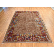 Load image into Gallery viewer, 8&#39;10&quot;x11&#39;5&quot; Tumbleweed Brown, Antique Chinese Art Deco Rug, Nichols, Full Plush Pile, Clean And Soft, Tone On Tone, All Over Design, 100% Wool, Hand Knotted, Oriental FWR470952