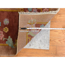 Load image into Gallery viewer, 8&#39;10&quot;x11&#39;5&quot; Tumbleweed Brown, Antique Chinese Art Deco Rug, Nichols, Full Plush Pile, Clean And Soft, Tone On Tone, All Over Design, 100% Wool, Hand Knotted, Oriental FWR470952