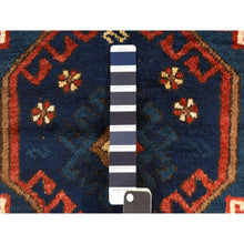 Load image into Gallery viewer, 4&#39;x8&#39; Yale Blue, Antique Caucasian Rug, Armenian Kazak, Good Condition, Clean And Soft, Geometric Medallions Design, 100% Wool, Hand Knotted, Full Pile FWR470964