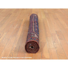 Load image into Gallery viewer, 4&#39;x8&#39; Yale Blue, Antique Caucasian Rug, Armenian Kazak, Good Condition, Clean And Soft, Geometric Medallions Design, 100% Wool, Hand Knotted, Full Pile FWR470964