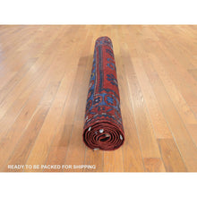 Load image into Gallery viewer, 4&#39;4&quot;x8&#39;2&quot; Savvy Red, Antique Caucasian Rug, Armenian Kazak, Good Condition, Clean And Soft, Geometric Medallion Design, 100% Wool, Hand Knotted, Full Pile, Oriental FWR470982