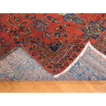 Load image into Gallery viewer, 10&#39;4&quot;x14&#39; Fire Whirl Red, Antique Persian Mohajeran Sarouk, Even Wear, Clean, Pliable And Soft Pile, 100% Wool, Hand Knotted, Oriental Rug FWR470988