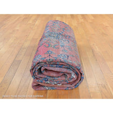 Load image into Gallery viewer, 10&#39;4&quot;x14&#39; Fire Whirl Red, Antique Persian Mohajeran Sarouk, Even Wear, Clean, Pliable And Soft Pile, 100% Wool, Hand Knotted, Oriental Rug FWR470988