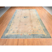 Load image into Gallery viewer, 10&#39;8&quot;x15&#39;8&quot; Peach Pink, Antique Chinese Peking, Even Wear, Clean, Pliable And Soft Pile, Some Discoloration And Faded Areas Throughout, 100% Wool, Hand Knotted, Xl, Oriental Rug FWR470994