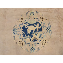 Load image into Gallery viewer, 10&#39;8&quot;x15&#39;8&quot; Peach Pink, Antique Chinese Peking, Even Wear, Clean, Pliable And Soft Pile, Some Discoloration And Faded Areas Throughout, 100% Wool, Hand Knotted, Xl, Oriental Rug FWR470994