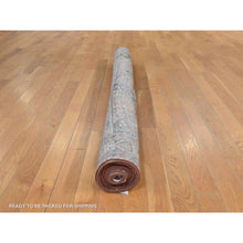 Load image into Gallery viewer, 5&#39;10&quot;x14&#39;9&quot; Rust Orange, Antique North West Persian, Even Wear, Clean, Pliable And Soft Pile, Geometric Diamond Garden Design, 100% Wool, Hand Knotted, Gallery Size, Wide Runner, Oriental Rug FWR471006