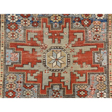 Load image into Gallery viewer, 3&#39;5&quot;x5&#39;1&quot; Misty Gray, Antique Caucasian Lesghi, Even Wear, Clean, Pliable And Soft Low Pile, 100% Wool, Hand Knotted, Oriental Rug FWR471042